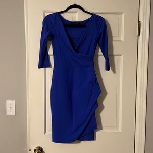 Chiara Boni La Petite Robe blue v neck dress 42 6